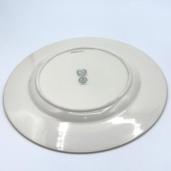 4 Lenox Fish Plates Hand Painted W H Morley Teal Gold Trim Bailey Banks Biddle - Picture 8 of 9